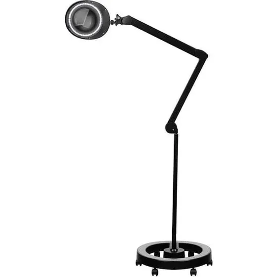 Elegante 6025 Forstørrelseslampe med 60 LED og stativ, sort
