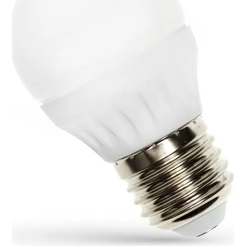 6W LED kronepære G45, matteret glas, E27, 3000K varm hvid