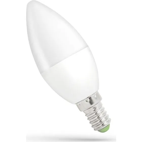 Spectrum 6W LED pære - C37, E14, 520lm, Hvid