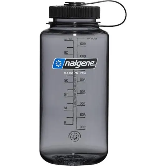Nalgene Sustain Vandflaske 1000 ml - Grå/Sort