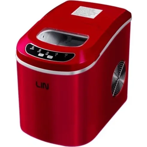 LIN ICE PRO-R12 Bærbar isterningmaskine, rød