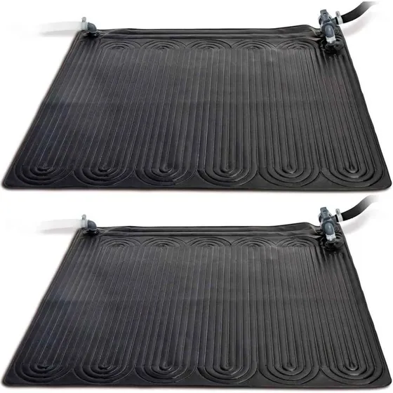 Intex Solvarmer til pool, 2 stk. (1,2x1,2 m), sort