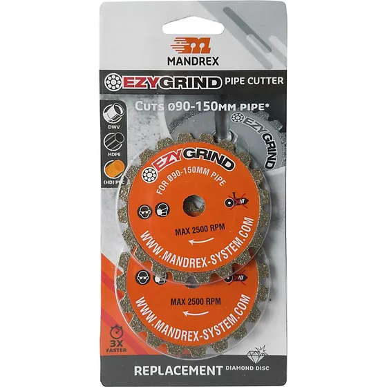 Mandrex EzyGrind Skæreskive til rørskærer Ø40-80mm, 2 stk.