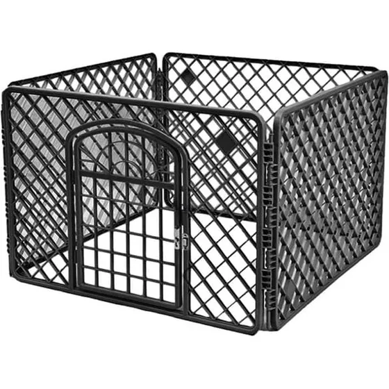 OSKAR Hundebur 90x90x60cm - Sort Foldbar Kravlegård