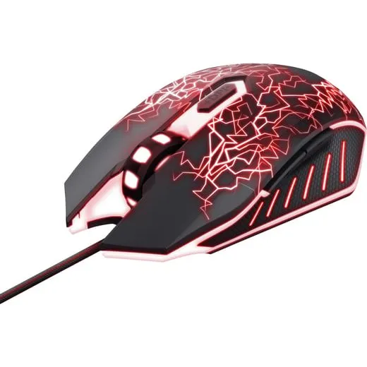 Trust GXT 105X Izza Gaming Mus, 4000 DPI, Ambidextrous, Sort