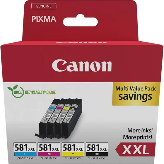 Canon CLI-581XXL Multi Pack - Sort, Cyan, Magenta, Gul