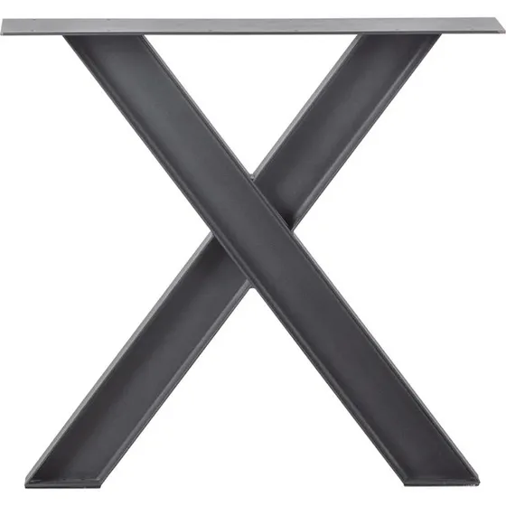 WOOOD Tablo Industrial X-Leg bordben i sort stål - 72 cm
