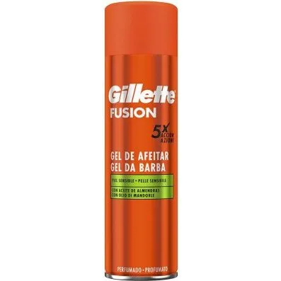Gillette Fusion Sensitive barbergel til følsom hud 200 ml