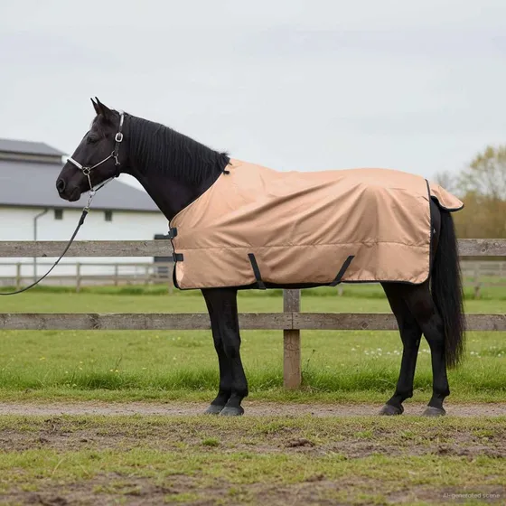vidaXL Hestetæppe Cappuccino 155 cm - Vandtæt Polyester