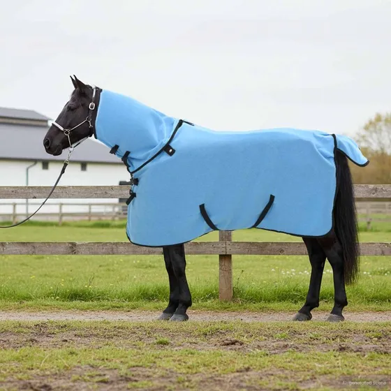 vidaXL Hestetæppe Aqua Fleece 105 cm