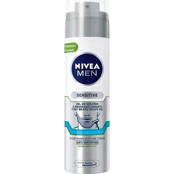 NIVEA MEN Sensitive barbergel til 3-dages skæg 200 ml