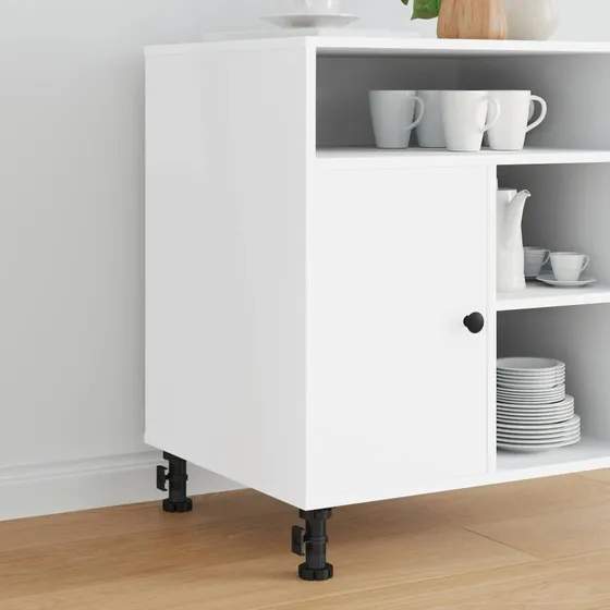 vidaXL Møbelben Justerbar 12 stk. Sort 46 x 46 x 128 mm