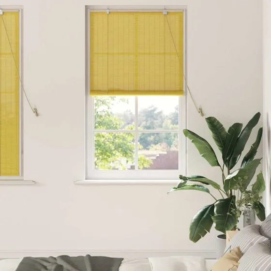 vidaXL Rullegardin Bambus Gul 80 x 160 cm