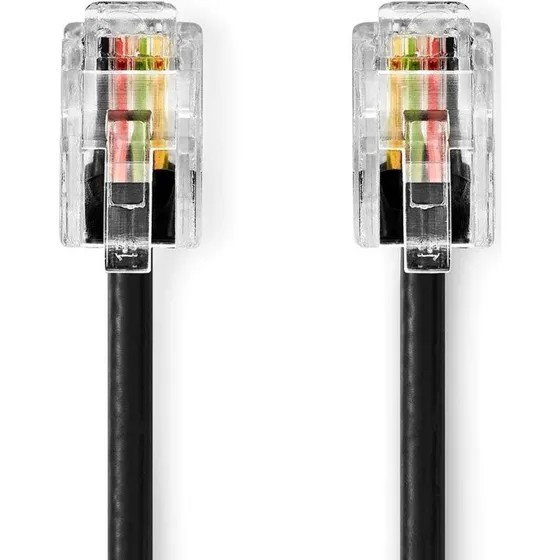 Nedis Telecom Kabel RJ10 5,00 m - Sort
