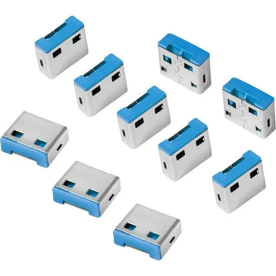 LogiLink AU0046 USB Port Blokering - 10 stk (Blå)