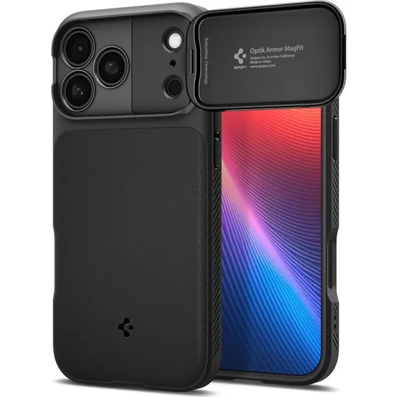 Spigen Optik Armor MagSafe til iPhone 17 Pro - Sort