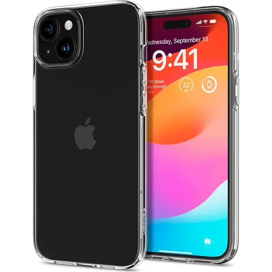 Spigen Crystal Flex Cover til iPhone 15 - Crystal Clear