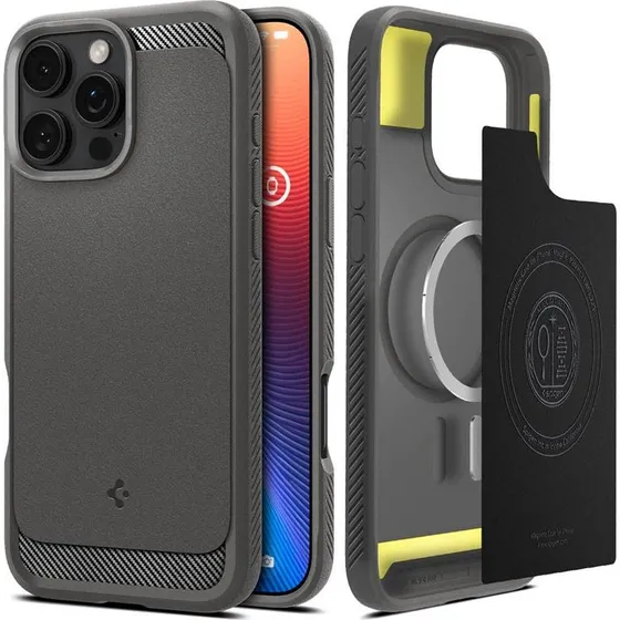 Spigen Rugged Armor MagSafe til iPhone 16 Pro Max, Grå