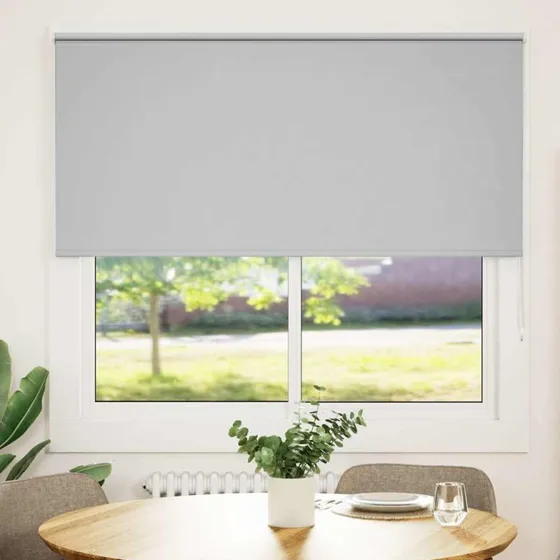 vidaXL rullegardin mørklægning 160x175 cm - lysegrå polyester