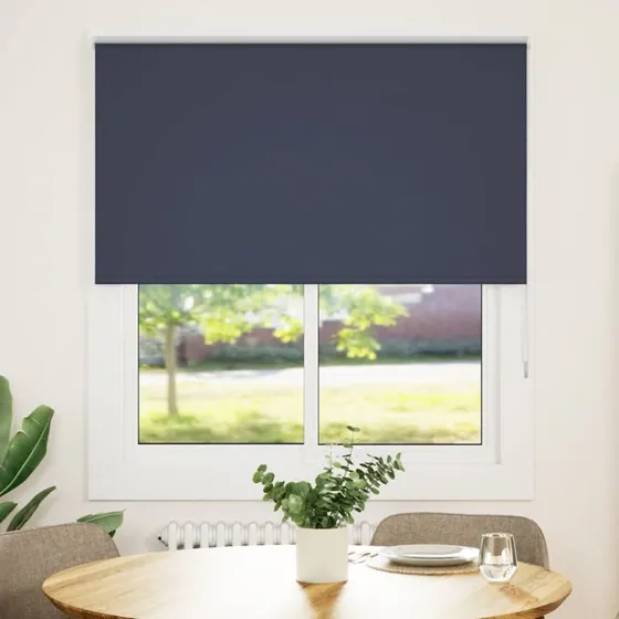 vidaXL Mørklægningsrullegardin 140x150 cm - Marineblå