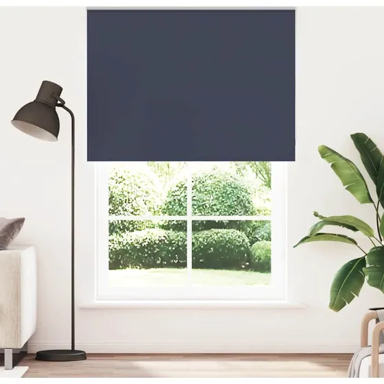 vidaXL Mørklægningsrullegardin 165x230 cm - Marineblå