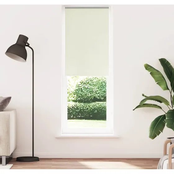vidaXL Mørklægningsrullegardin 85x230 cm, råhvid polyester