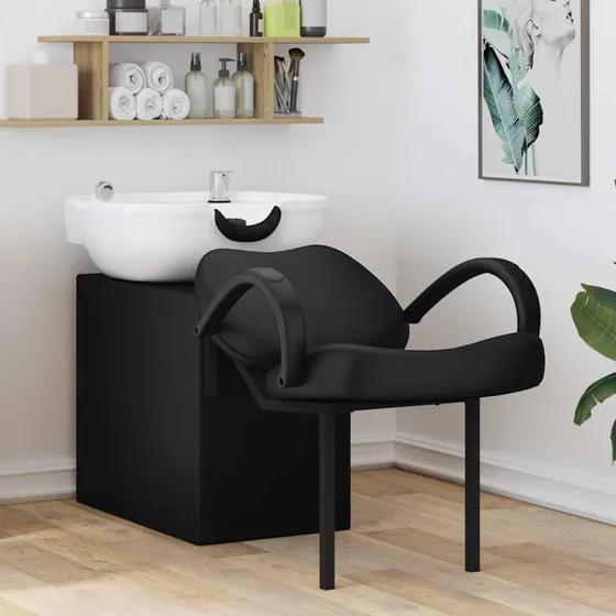 vidaXL Shampoo Stol Sort/Hvid 136 x 60 x 92 cm