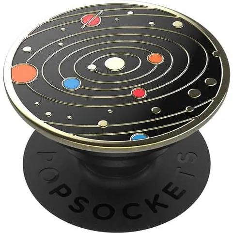 PopSockets PopGrip PREMIUM Enamel Solar Flare Black