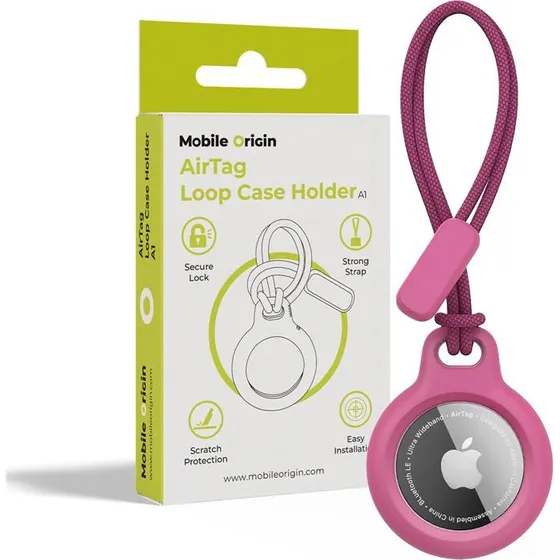 Mobile Origin A1 AirTag Loop Case Holder - Pink
