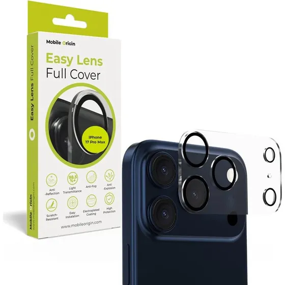 Mobile Origin Easy Lens Full Cover til iPhone 17 Pro Max, Clear