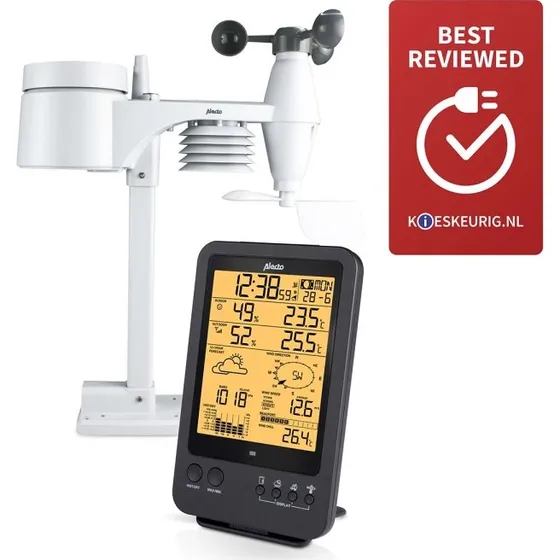 Alecto Professionel WS-4700 Vejrstation med trådløs sensor, sort