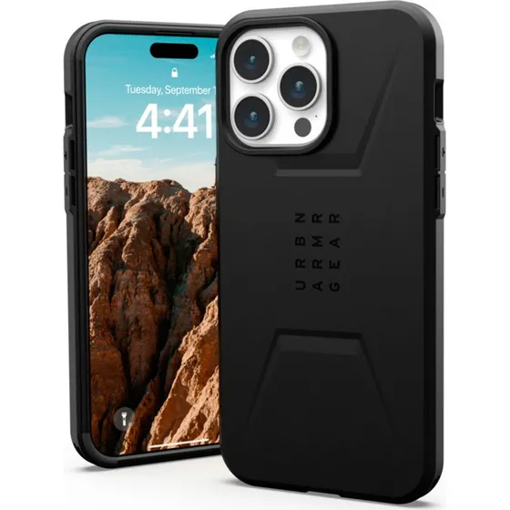 UAG Civilian MagSafe Cover til iPhone 15 Pro Max - Sort