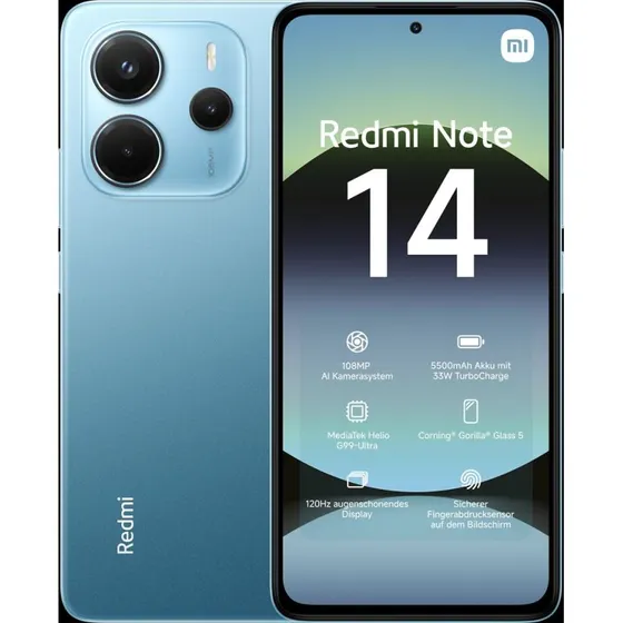 Xiaomi Redmi Note 14 4G (256GB, Ocean Blue)