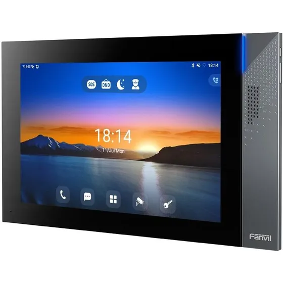 Fanvil i57A Video dørtelefon med 10,1" LCD-skærm, Sort/Rustfrit stål