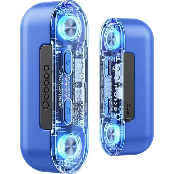 Ocoopa UT2s Gamerpro Håndvarmer - 18W, 10000mAh, RGB-lys (2 stk.)