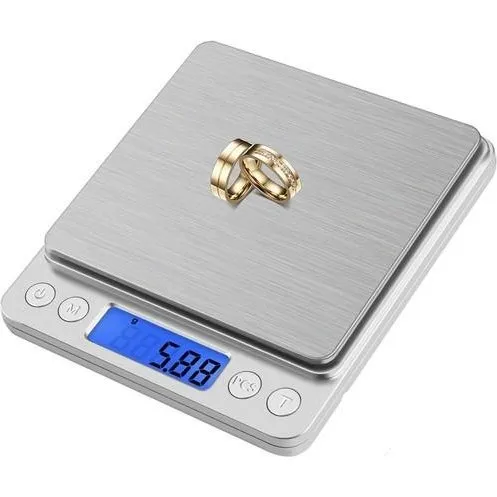 Digital køkkenvægt 0,01g-500g med to skåle