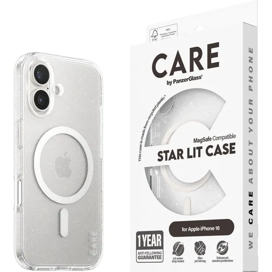 PanzerGlass CARE Flagship Star Lit MagSafe Cover til iPhone 16