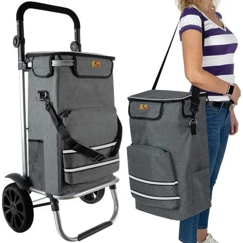 Sammenklappelig Shoppingvogn med Taske - 40L