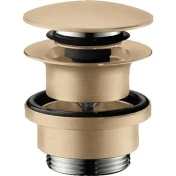 Hansgrohe push-open bundventil, 1 1/4", børstet bronze