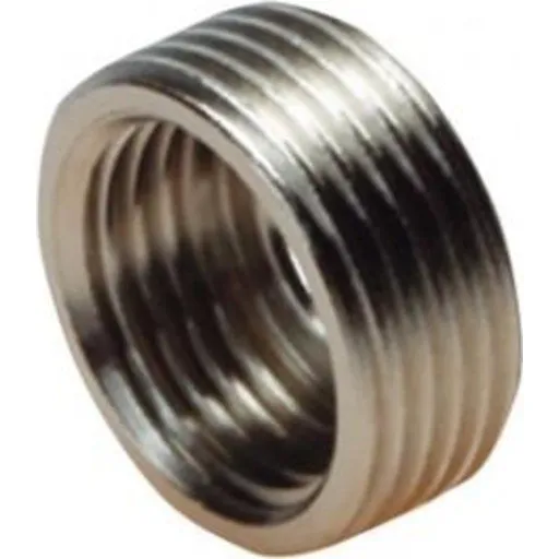 Gevindring 3/4" x 1/2" i 10 mm højde, forniklet