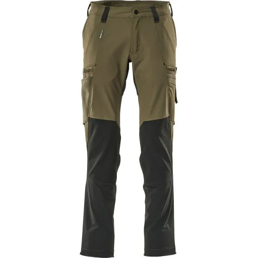 Mascot Advanced arbejdsbukser med stretch, grøn/sort, str. 82C49