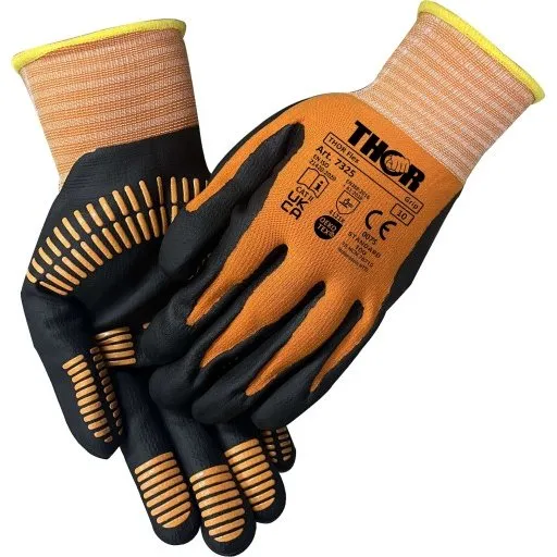 Thor 7325 Flex Grip montagehandsker, sort/orange, str. 9