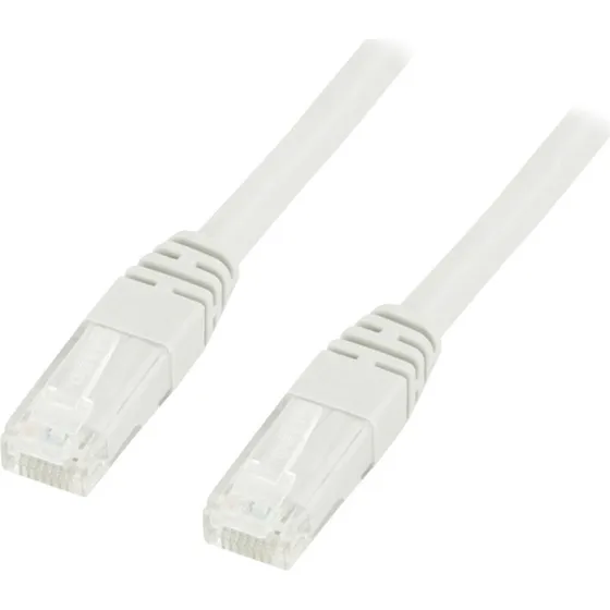 DELTACO U/UTP Cat6 Patchkabel 0,3m, Hvid
