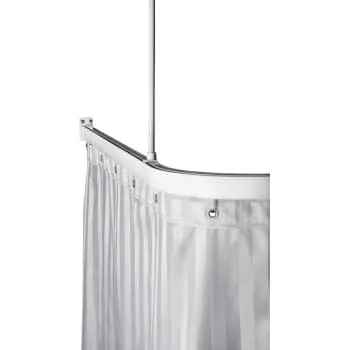 Leijma Stabil badeforhængsstang 90x90x90 cm, hvid