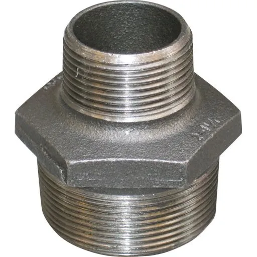 Georg Fischer Sort brystnippel 1 1/2" x 3/4"
