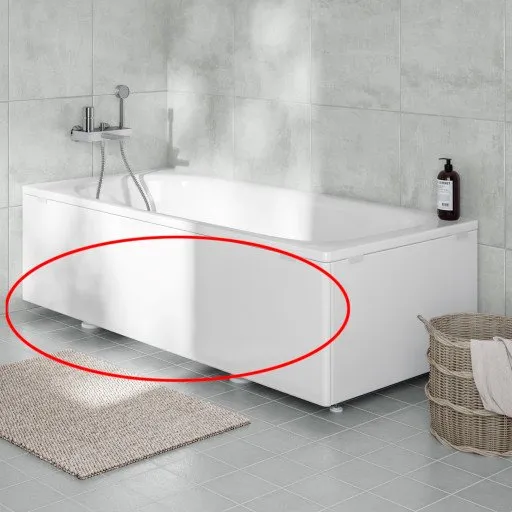 Ifö Caribia frontpanel til 140 cm badekar, hvid emaljeret stål
