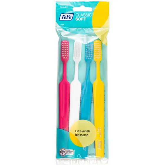 TePe Classic Soft tandbørste 4 stk