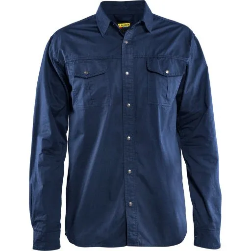 Blåkläder 3297 Twill Skjorte, Marineblå, XL