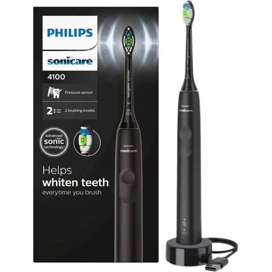 Philips Sonicare 4100 HX3681/54 elektrisk tandbørste, sort