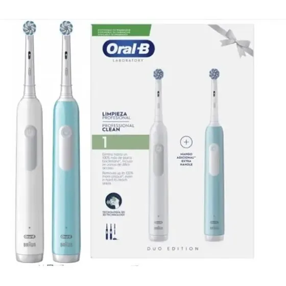 Oral-B Pro 1 Duo elektrisk tandbørste, 2 stk + 4 børstehoveder